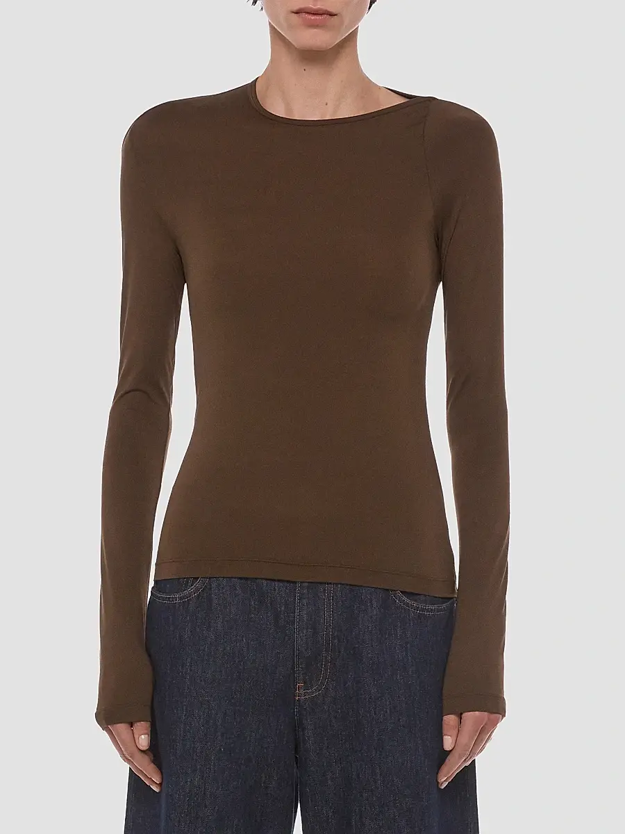 Helmut Lang Women's Asymmetrical Cut-Out Jersey Top | Thumbnail 4 Helmut Lang Women's Asymmetrical Cut-Out Jersey Top | Thumbnail 4