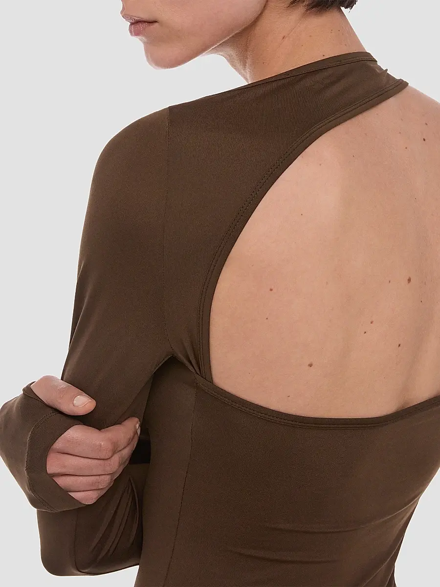 Helmut Lang Women's Asymmetrical Cut-Out Jersey Top | Thumbnail 5 Helmut Lang Women's Asymmetrical Cut-Out Jersey Top | Thumbnail 5