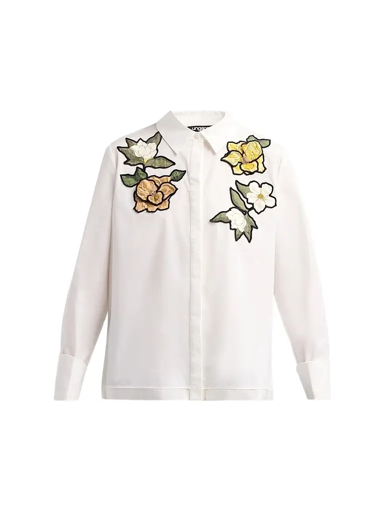 Ungaro Women's Dylan Appliqué Button-Front Blouse
