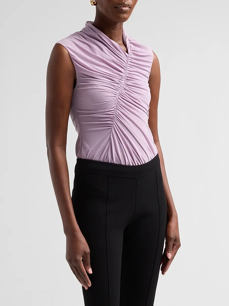 Et Ochs Women's Bree Chiffon Ruched Bodysuit | Thumbnail 4 Et Ochs Women's Bree Chiffon Ruched Bodysuit | Thumbnail 4