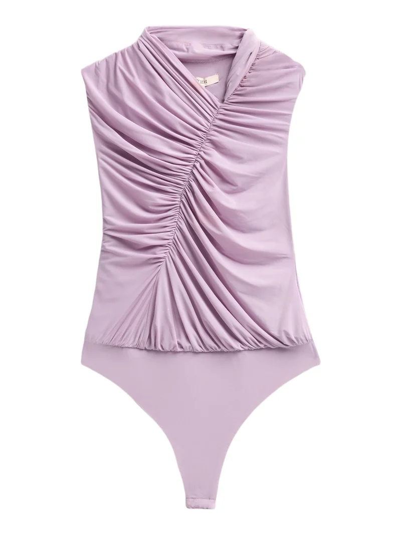 Women's Bree Chiffon Ruched Bodysuit Women's Bree Chiffon Ruched Bodysuit
