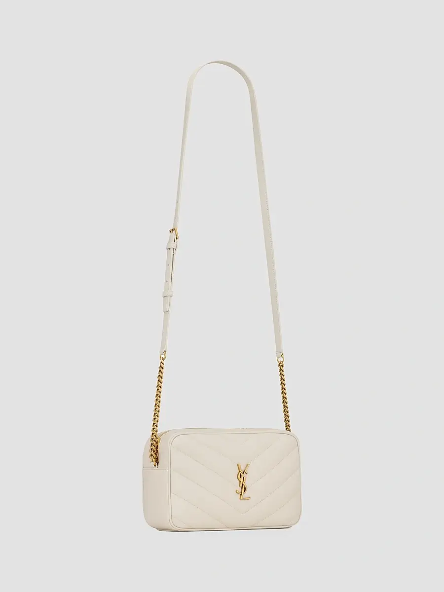 Saint Laurent Women's Loulou Camera Crossbody Bag in Lambskin - White | Thumbnail 4 Saint Laurent Women's Loulou Camera Crossbody Bag in Lambskin - White | Thumbnail 4