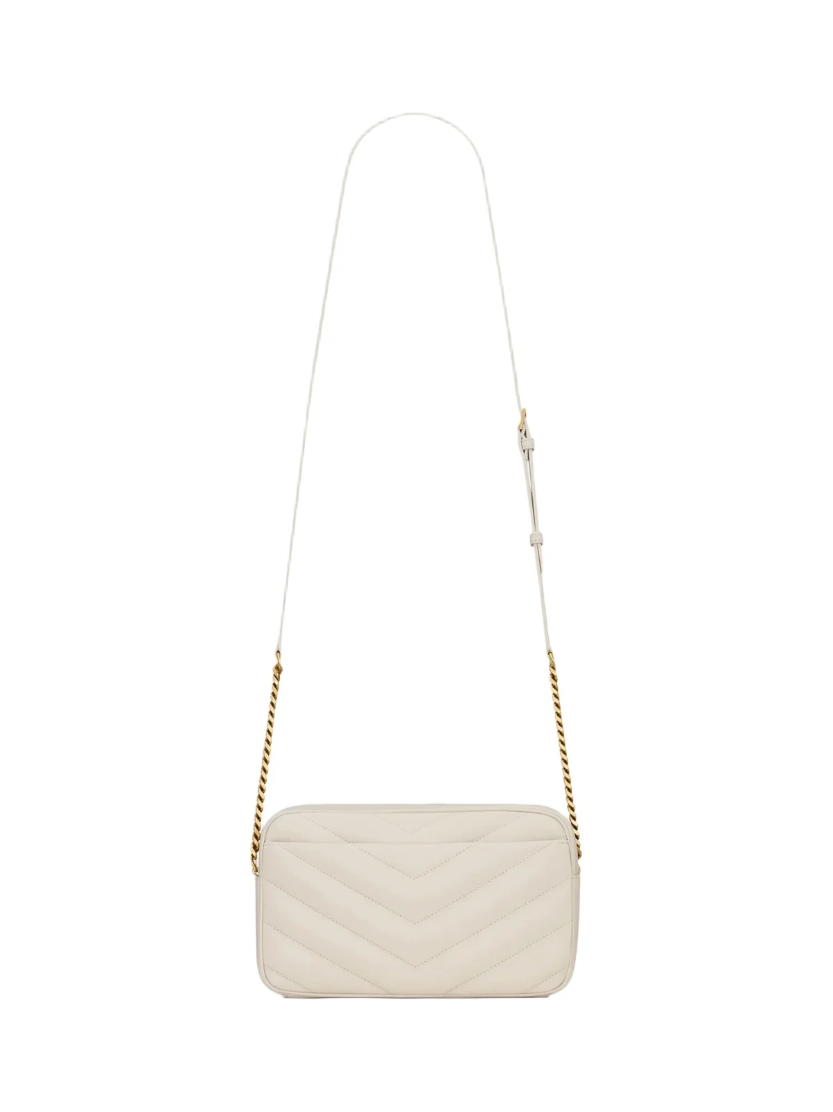 Saint Laurent Women's Loulou Camera Crossbody Bag in Lambskin - White
