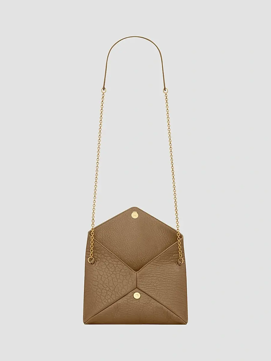 Saint Laurent Women's Cassandre Small Chain Pouch in Lambskin - Dark Cork | Thumbnail 3 Saint Laurent Women's Cassandre Small Chain Pouch in Lambskin - Dark Cork | Thumbnail 3