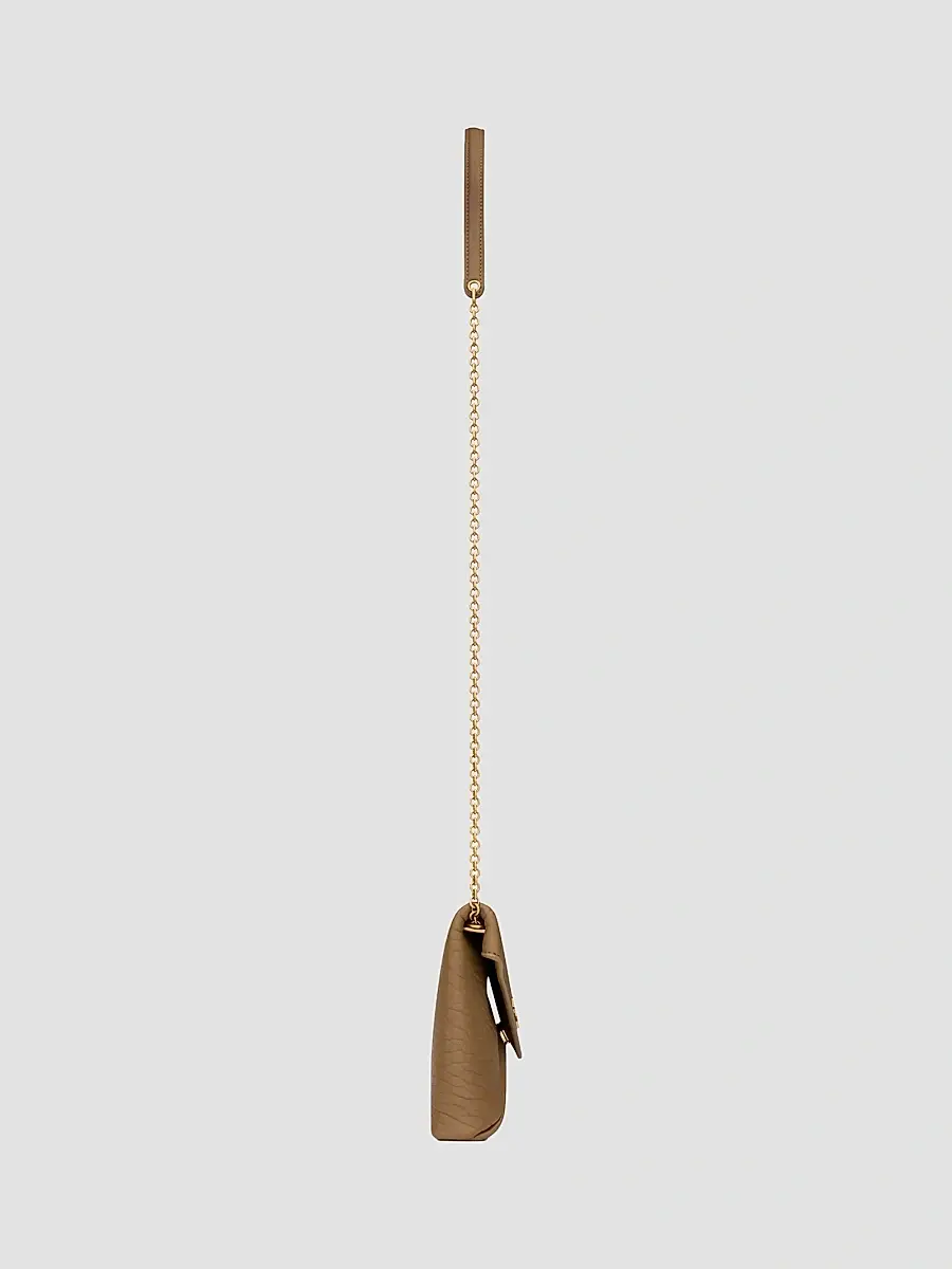 Saint Laurent Women's Cassandre Small Chain Pouch in Lambskin - Dark Cork | Thumbnail 5 Saint Laurent Women's Cassandre Small Chain Pouch in Lambskin - Dark Cork | Thumbnail 5