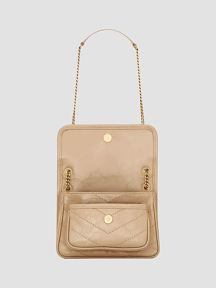 Saint Laurent Women's Niki Mini Bag in Vintage Leather - Clear Beige | Thumbnail 3 Saint Laurent Women's Niki Mini Bag in Vintage Leather - Clear Beige | Thumbnail 3