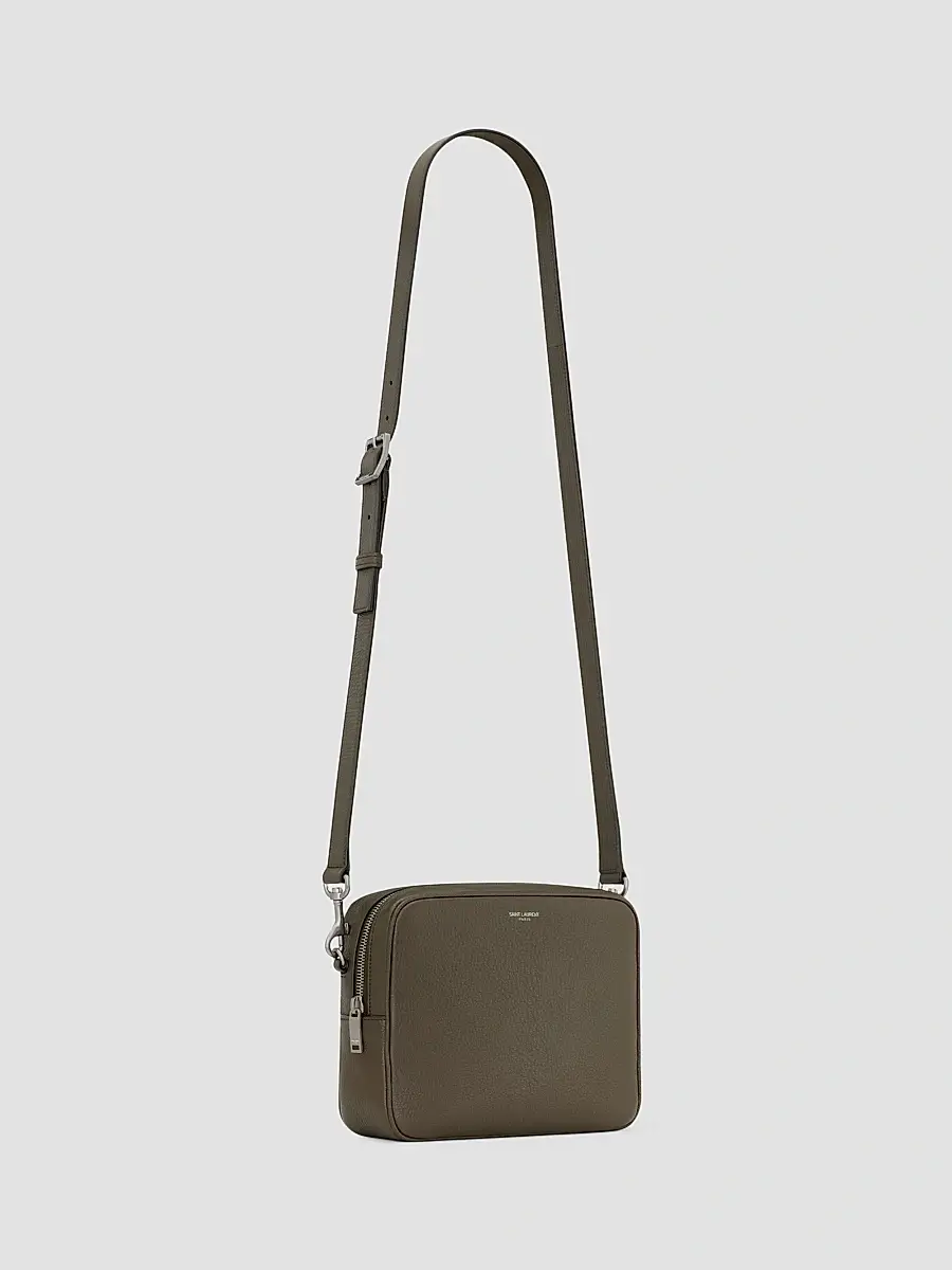 Saint Laurent Men's Small Camera Bag in Grained Leather - Light Musk | Thumbnail 2 Saint Laurent Men's Small Camera Bag in Grained Leather - Light Musk | Thumbnail 2