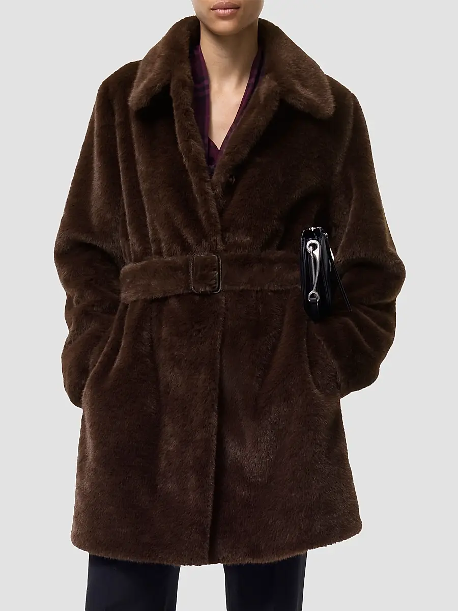 Burberry Women's Belvedere Faux-Fur Car Coat | Thumbnail 2 Burberry Women's Belvedere Faux-Fur Car Coat | Thumbnail 2