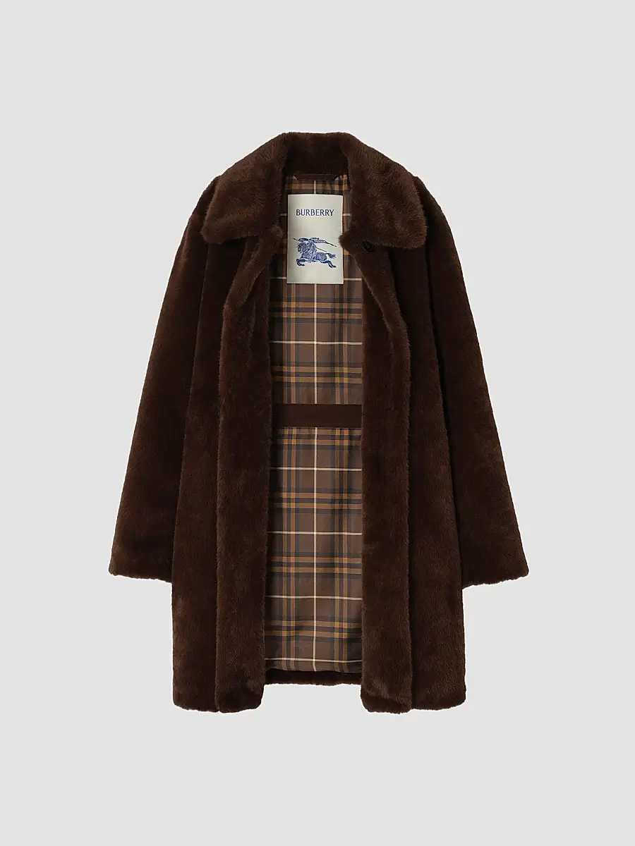 Burberry Women's Belvedere Faux-Fur Car Coat | Thumbnail 5 Burberry Women's Belvedere Faux-Fur Car Coat | Thumbnail 5