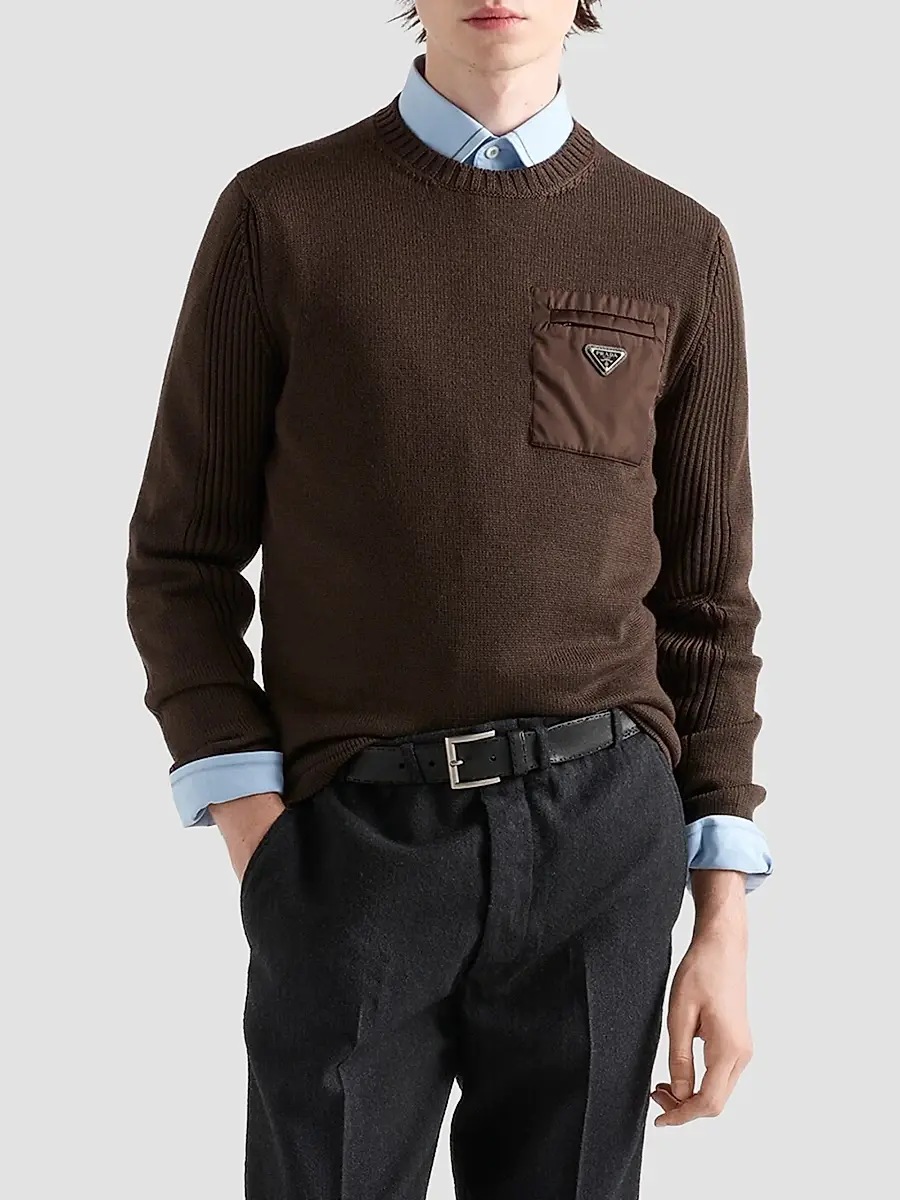 Prada Men's Wool Sweater | Thumbnail 2 Prada Men's Wool Sweater | Thumbnail 2
