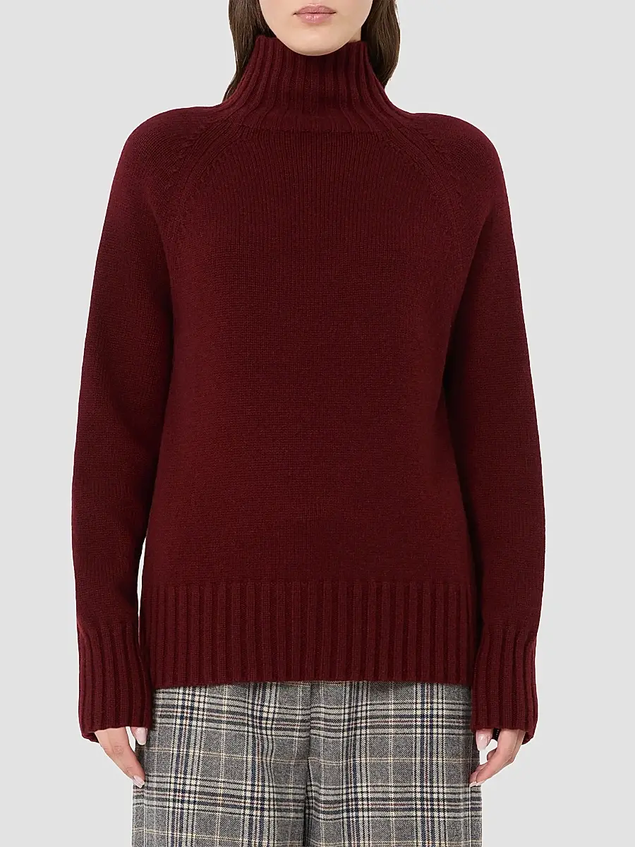 Max Mara Women's Wool and Cashmere Yarn Polo Neck Sweater | Thumbnail 3 Max Mara Women's Wool and Cashmere Yarn Polo Neck Sweater | Thumbnail 3