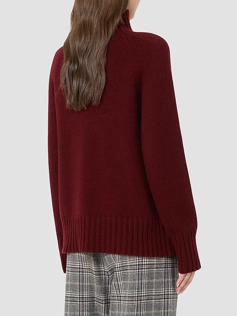 Max Mara Women's Wool and Cashmere Yarn Polo Neck Sweater | Thumbnail 4 Max Mara Women's Wool and Cashmere Yarn Polo Neck Sweater | Thumbnail 4
