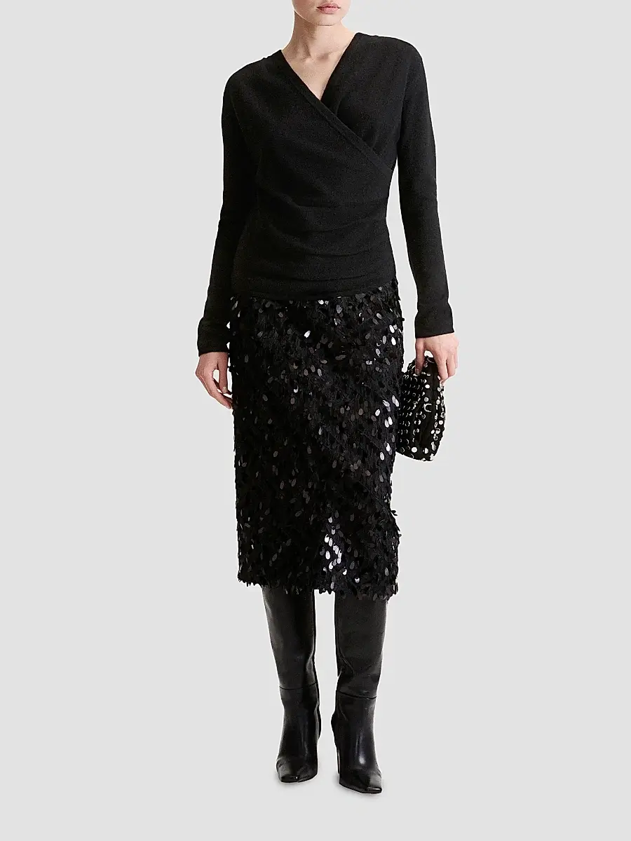 Marella Women's Sequinned Fil Coupé Skirt | Thumbnail 2 Marella Women's Sequinned Fil Coupé Skirt | Thumbnail 2