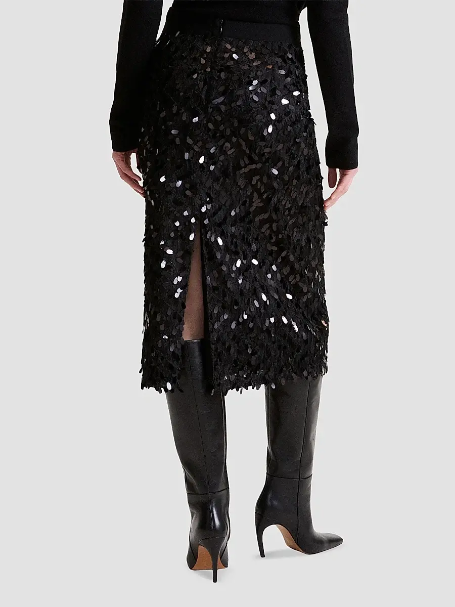 Marella Women's Sequinned Fil Coupé Skirt | Thumbnail 5 Marella Women's Sequinned Fil Coupé Skirt | Thumbnail 5