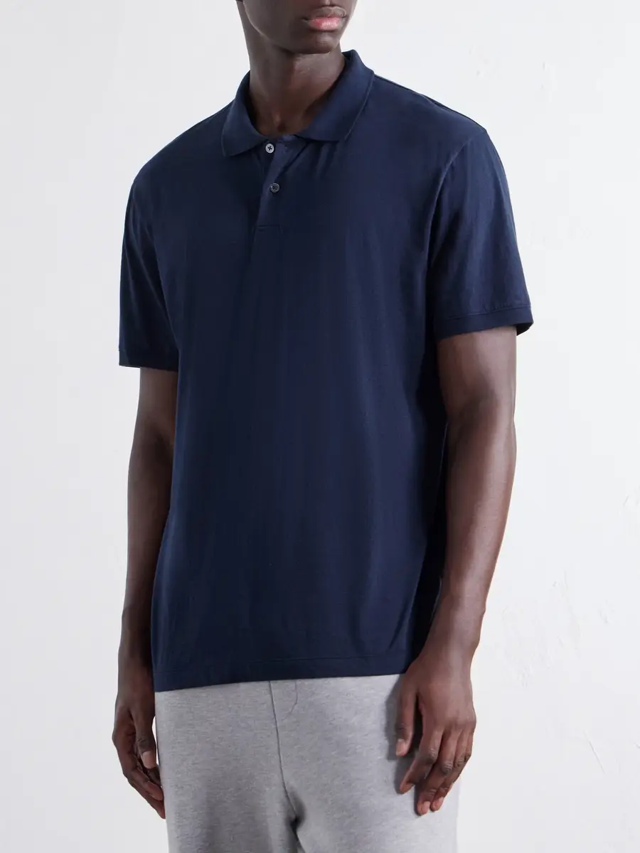 James Perse Cotton-Jersey Polo Shirt - Men | Thumbnail 3