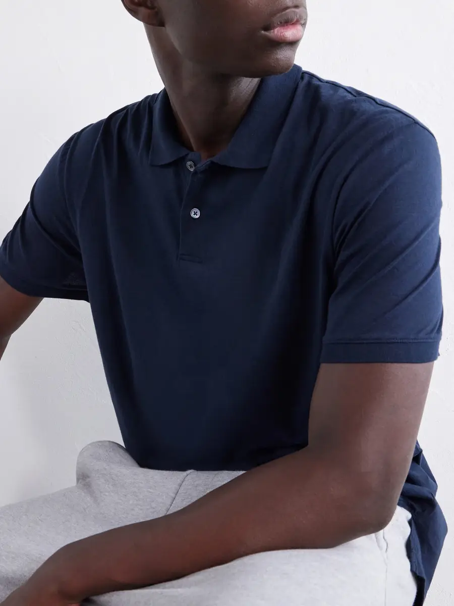 James Perse Cotton-Jersey Polo Shirt - Men | Thumbnail 5