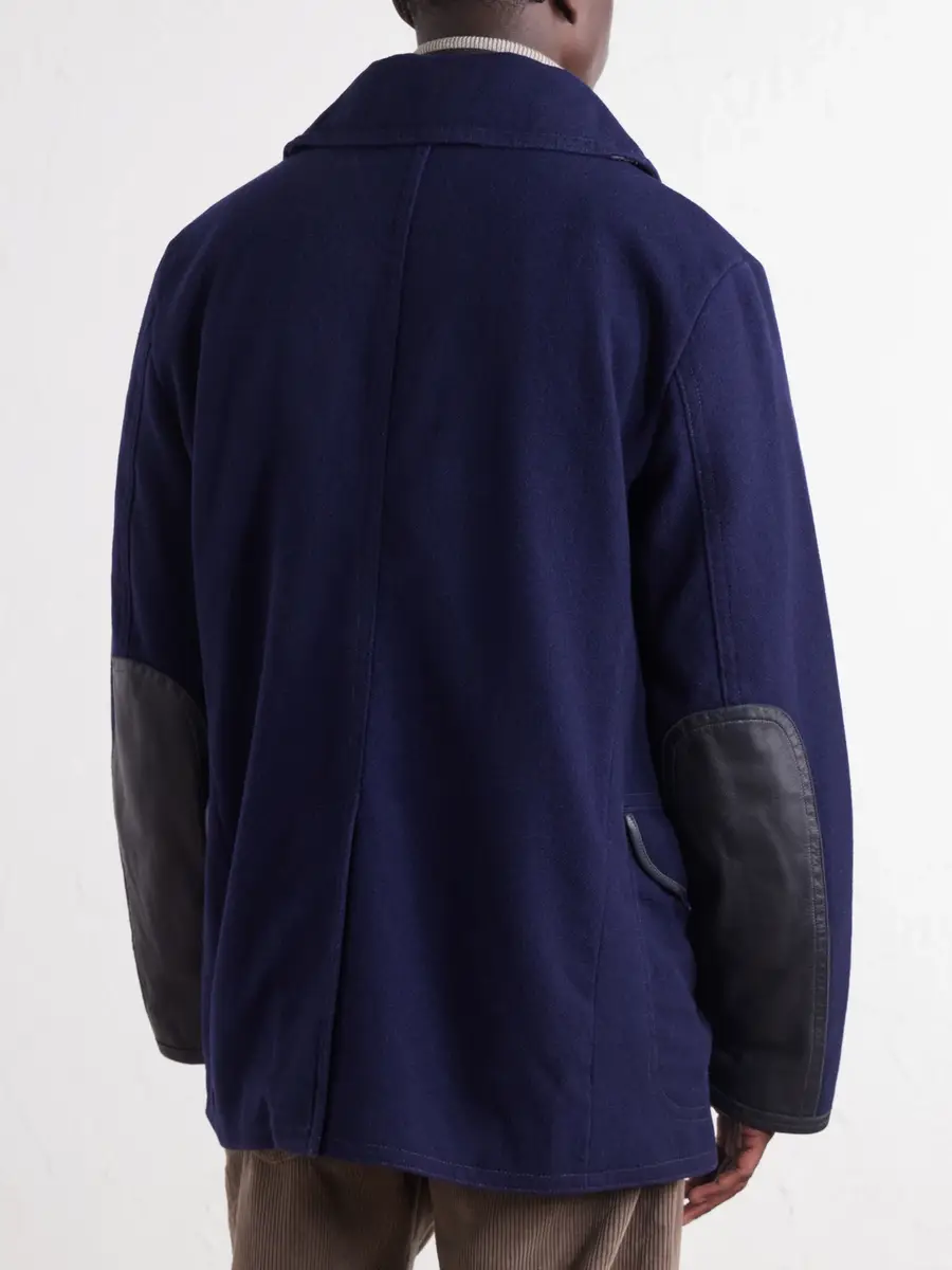 RRL Leather-Trimmed Wool-Blend Coat - Men | Thumbnail 4 RRL Leather-Trimmed Wool-Blend Coat - Men | Thumbnail 4