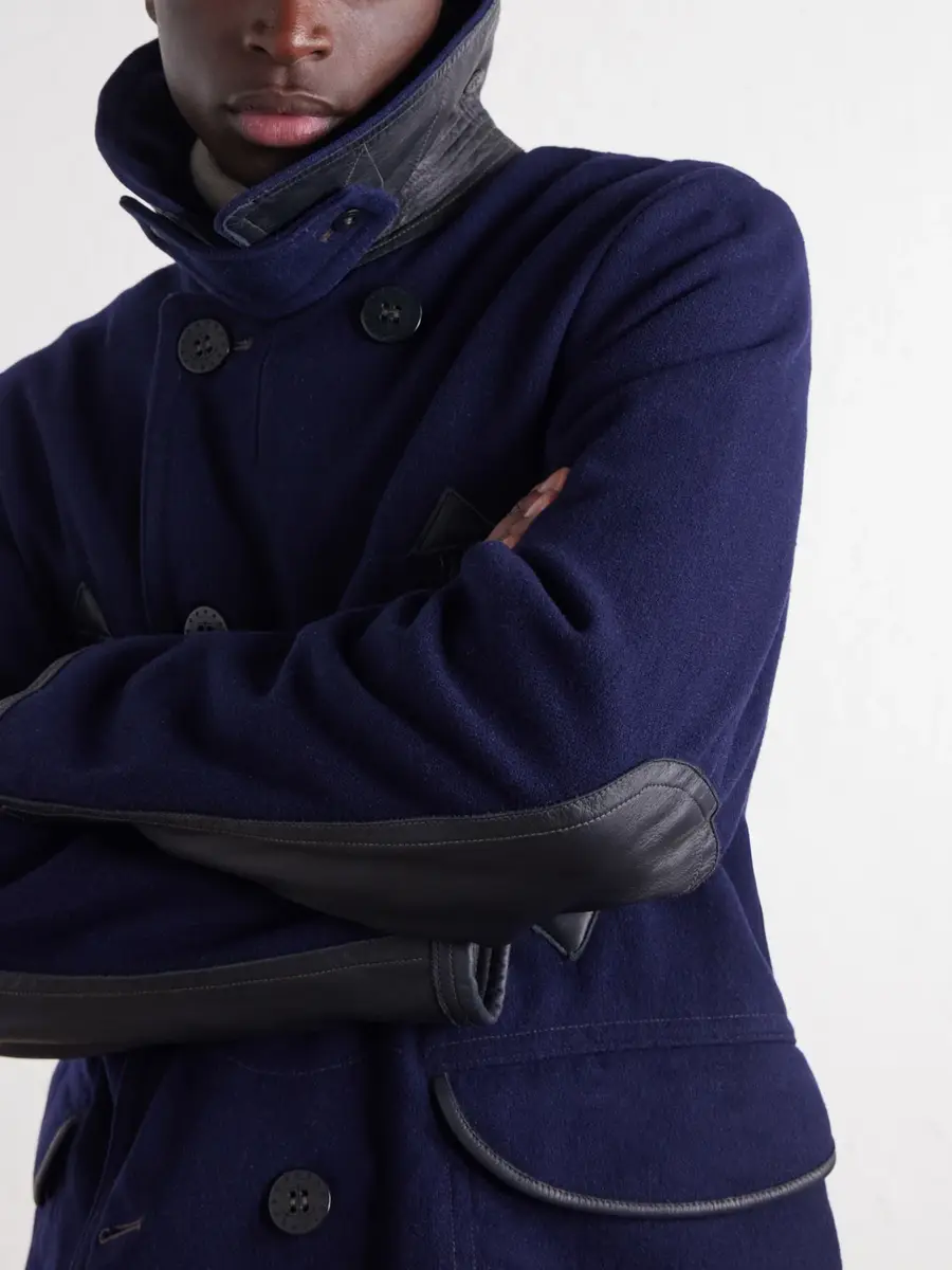 RRL Leather-Trimmed Wool-Blend Coat - Men | Thumbnail 5 RRL Leather-Trimmed Wool-Blend Coat - Men | Thumbnail 5
