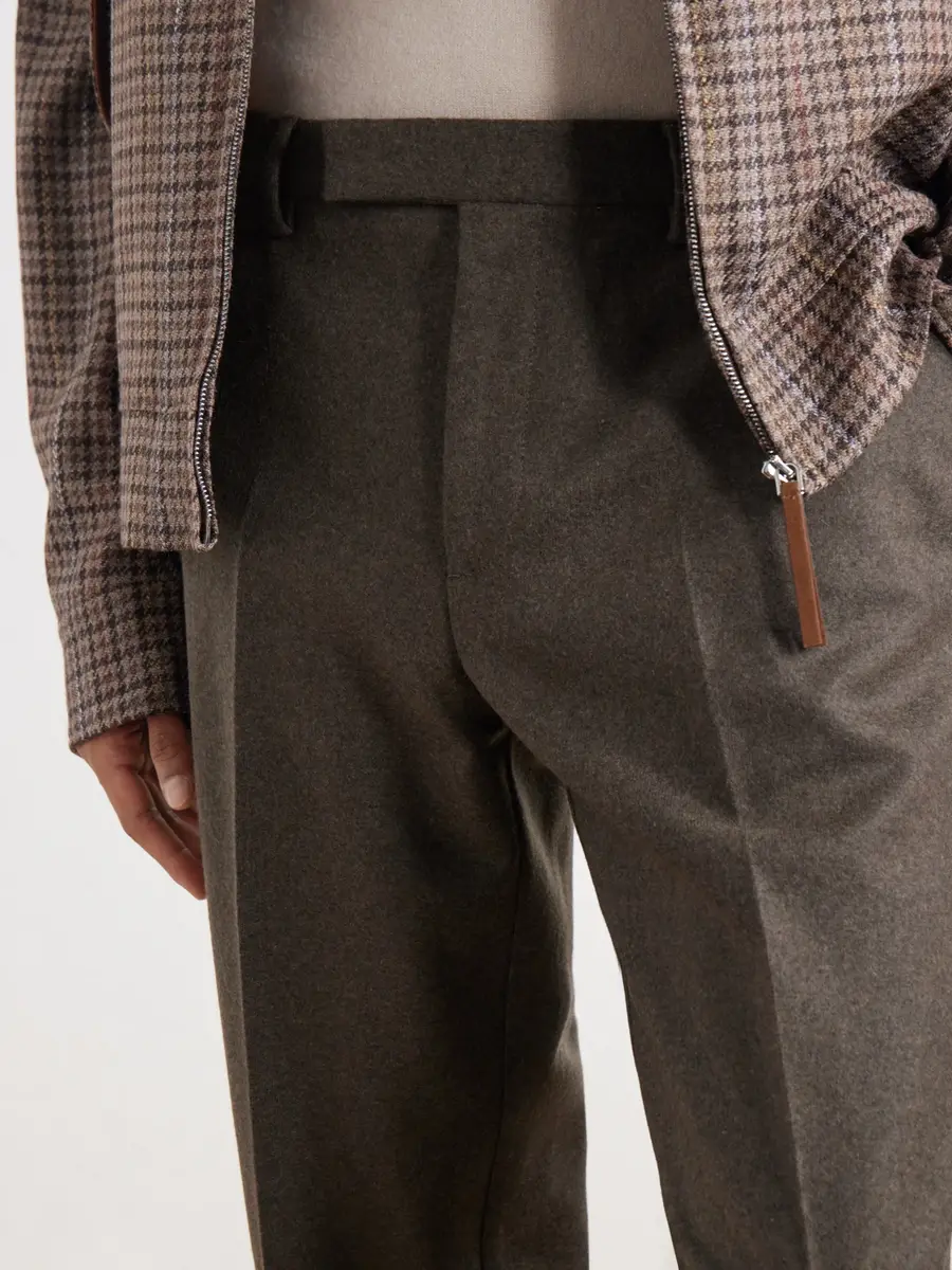 Sunspel Straight-Leg Wool Brushed Trousers - Men | Thumbnail 5 Sunspel Straight-Leg Wool Brushed Trousers - Men | Thumbnail 5
