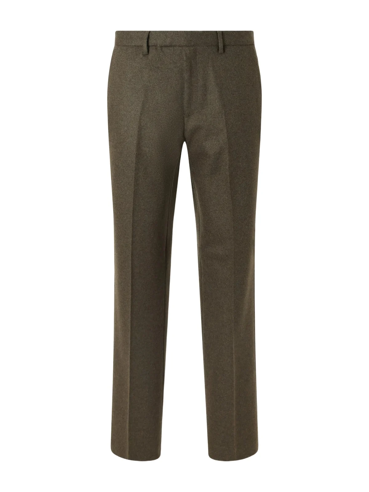 Straight-Leg Wool Brushed Trousers - Men