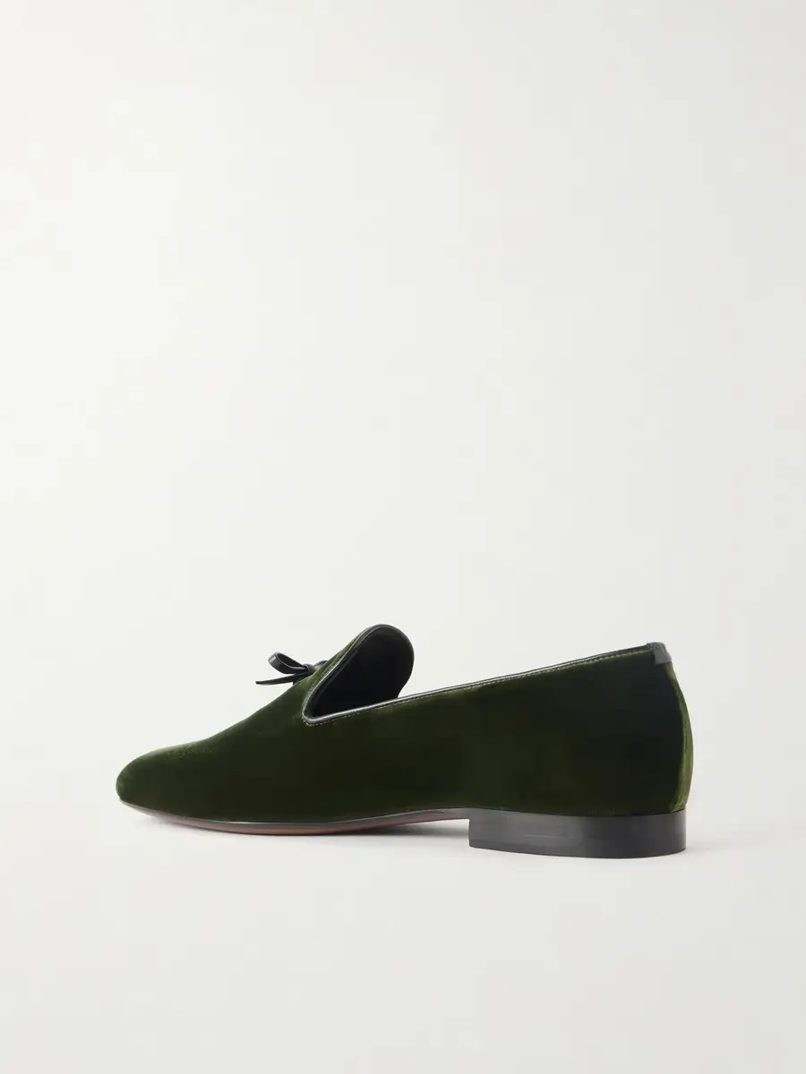 Tom Ford Scott Bow-Detailed Velvet Loafers - Men | Thumbnail 4 Tom Ford Scott Bow-Detailed Velvet Loafers - Men | Thumbnail 4