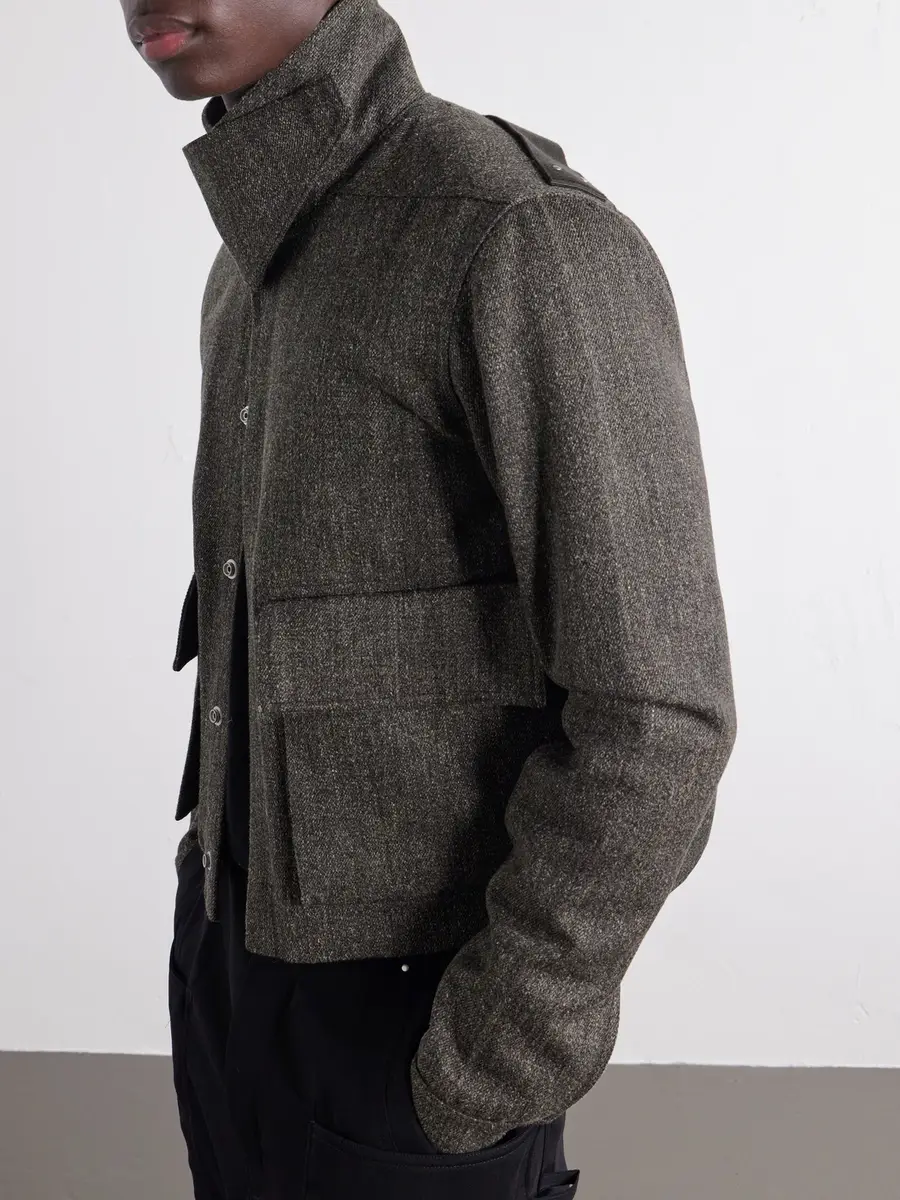 Rick Owens Tower Alice Mélange Wool Bomber Jacket - Men | Thumbnail 5 Rick Owens Tower Alice Mélange Wool Bomber Jacket - Men | Thumbnail 5