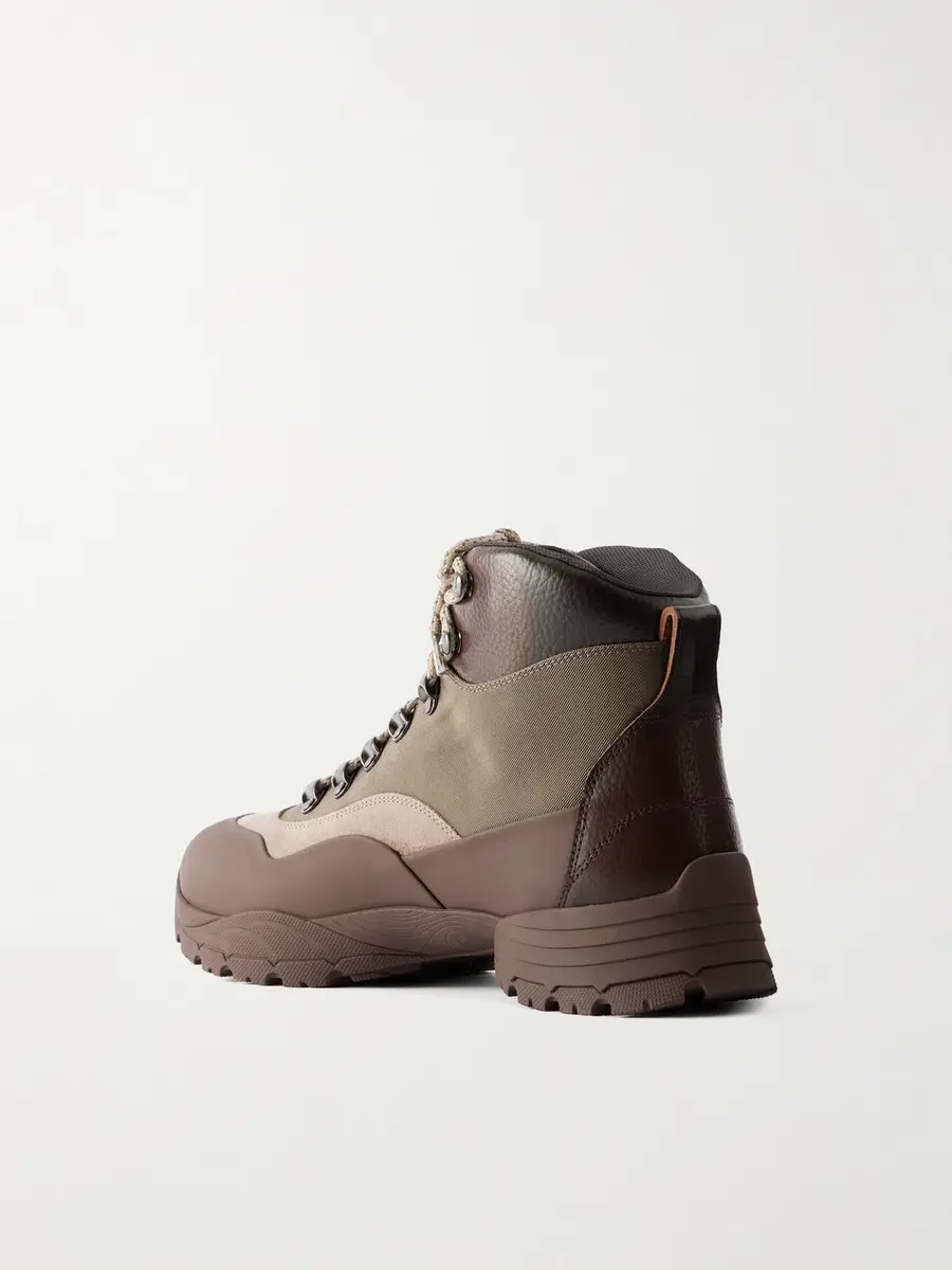 Brunello Cucinelli Panelled Suede and Leather-Trimmed Rubber Hiking Boots - Men | Thumbnail 4 Brunello Cucinelli Panelled Suede and Leather-Trimmed Rubber Hiking Boots - Men | Thumbnail 4