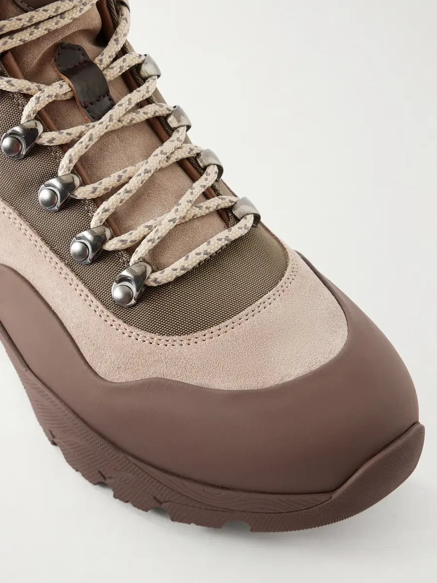 Brunello Cucinelli Panelled Suede and Leather-Trimmed Rubber Hiking Boots - Men | Thumbnail 5 Brunello Cucinelli Panelled Suede and Leather-Trimmed Rubber Hiking Boots - Men | Thumbnail 5