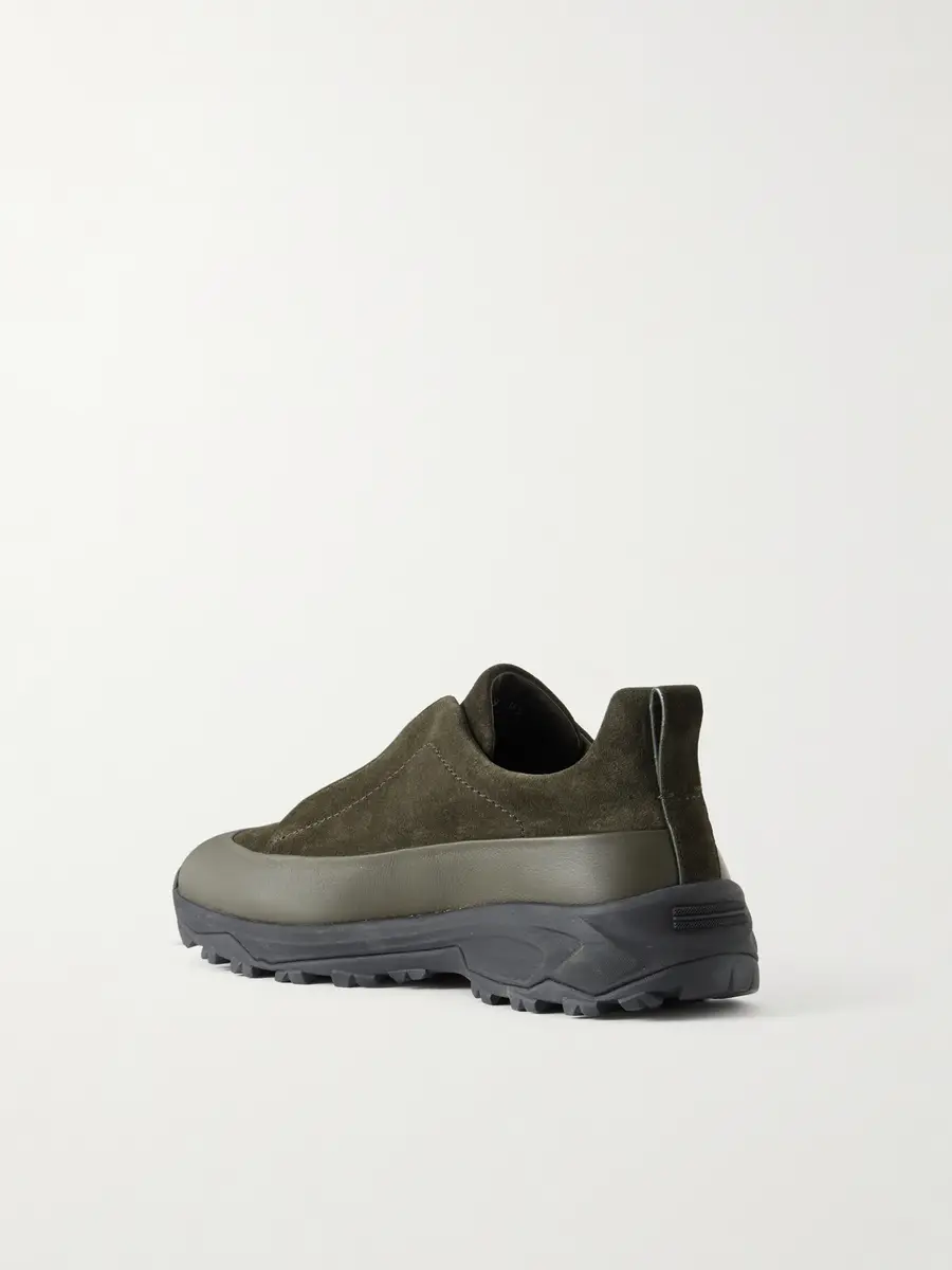 Zegna Triple Stitch™ Monte Rubber-Trimmed Suede Sneakers - Men | Thumbnail 4