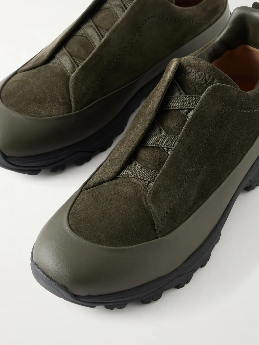 Zegna Triple Stitch™ Monte Rubber-Trimmed Suede Sneakers - Men | Thumbnail 5