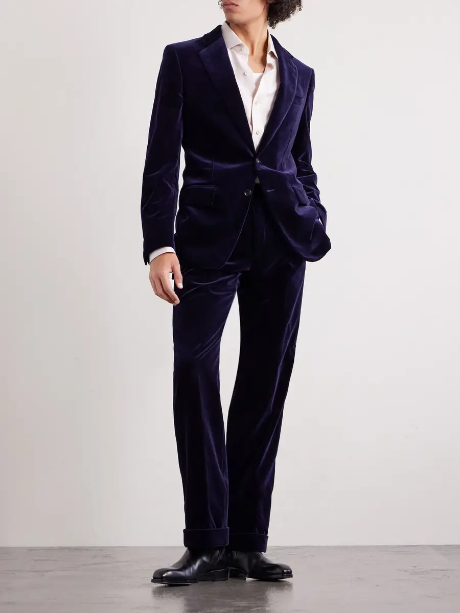 Tom Ford Atticus Slim-Fit Cotton-Blend Velvet Suit Jacket - Men | Thumbnail 2 Tom Ford Atticus Slim-Fit Cotton-Blend Velvet Suit Jacket - Men | Thumbnail 2