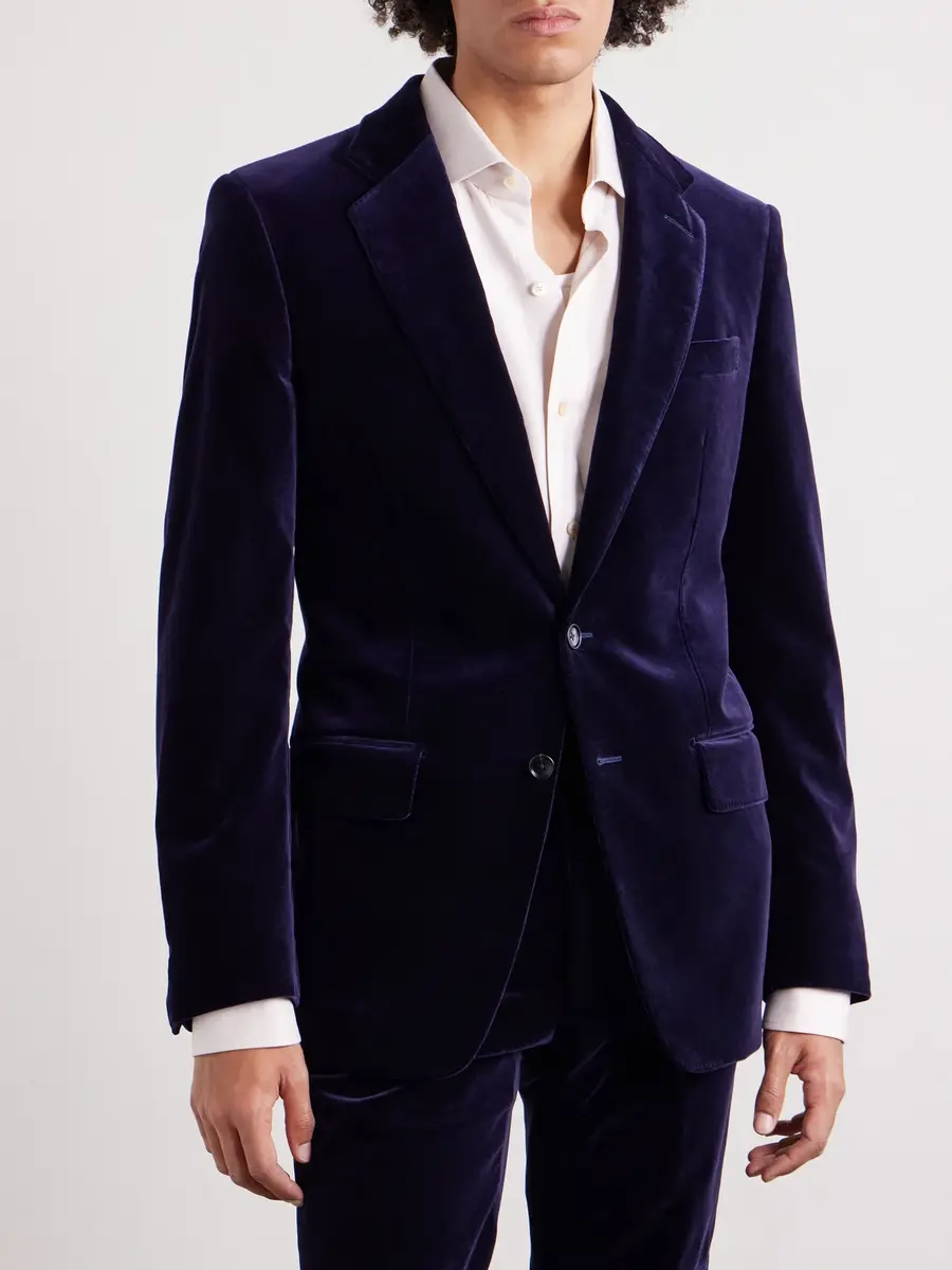 Tom Ford Atticus Slim-Fit Cotton-Blend Velvet Suit Jacket - Men | Thumbnail 3 Tom Ford Atticus Slim-Fit Cotton-Blend Velvet Suit Jacket - Men | Thumbnail 3