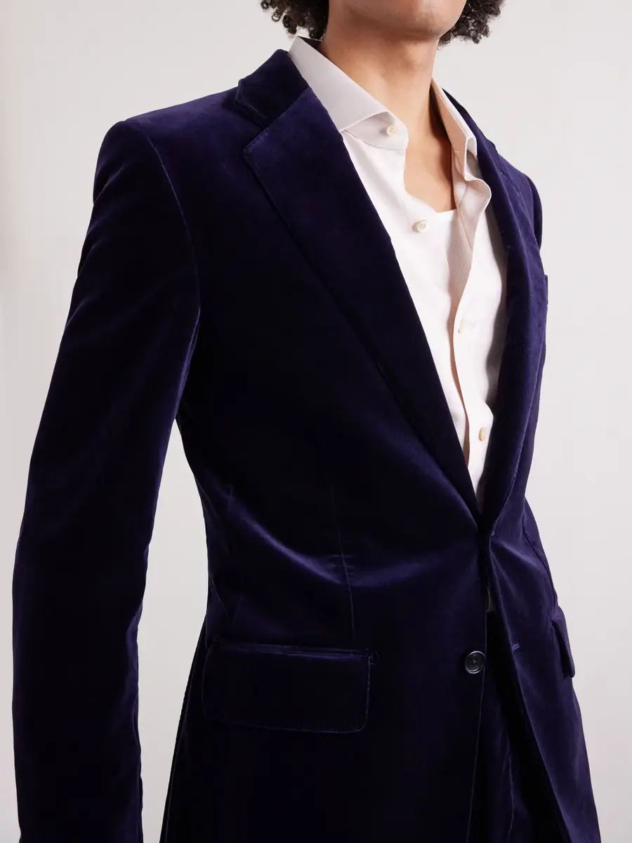 Tom Ford Atticus Slim-Fit Cotton-Blend Velvet Suit Jacket - Men | Thumbnail 6 Tom Ford Atticus Slim-Fit Cotton-Blend Velvet Suit Jacket - Men | Thumbnail 6