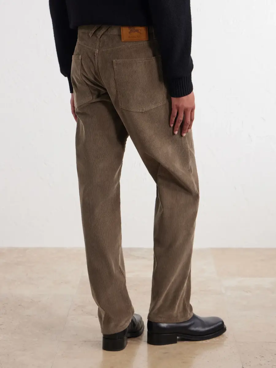 Burberry Danny Straight-Leg Cotton-Corduroy Trousers - Men | Thumbnail 4