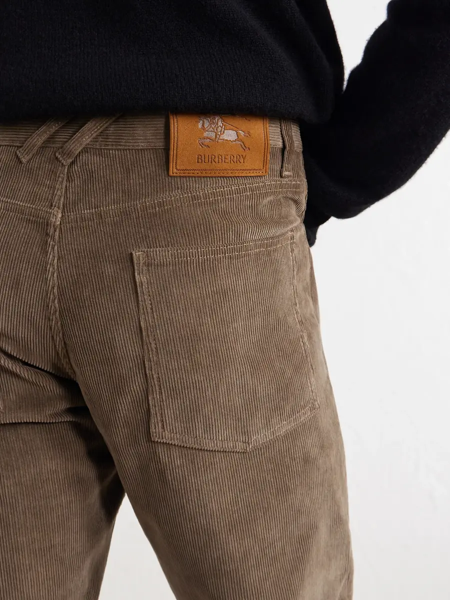 Burberry Danny Straight-Leg Cotton-Corduroy Trousers - Men | Thumbnail 5