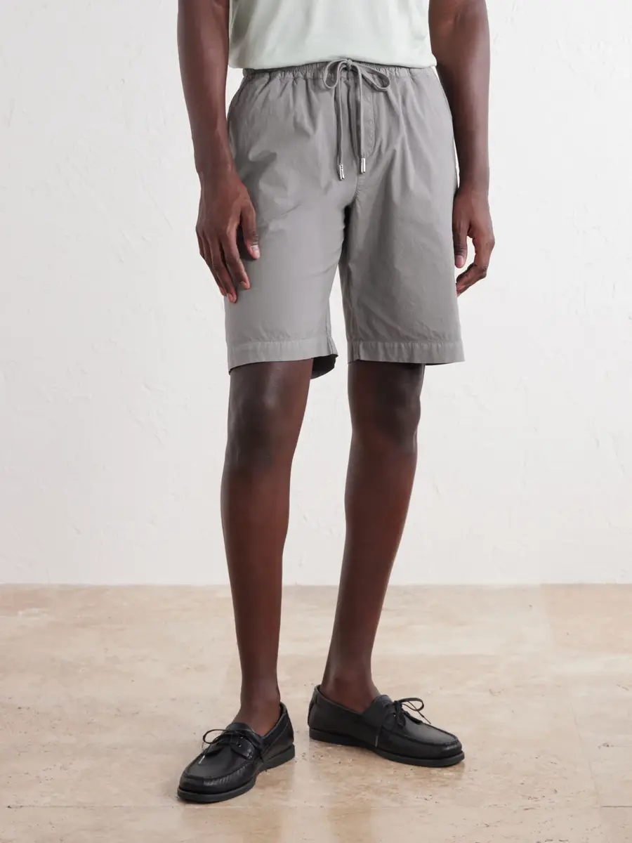 FEDELI Straight-Leg Cotton-Blend Poplin Shorts - Men | Thumbnail 3