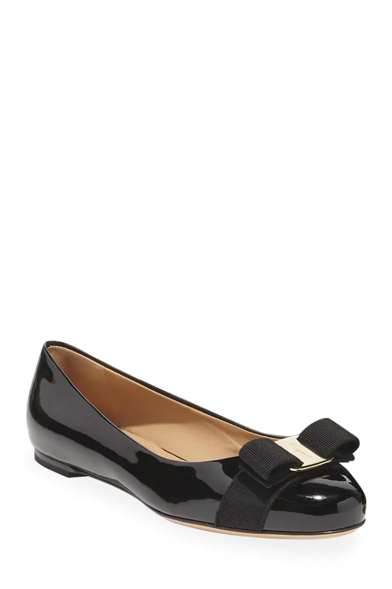 Ferragamo Varina Patent Leather Bow Ballerina Flats | Thumbnail 3 Ferragamo Varina Patent Leather Bow Ballerina Flats | Thumbnail 3