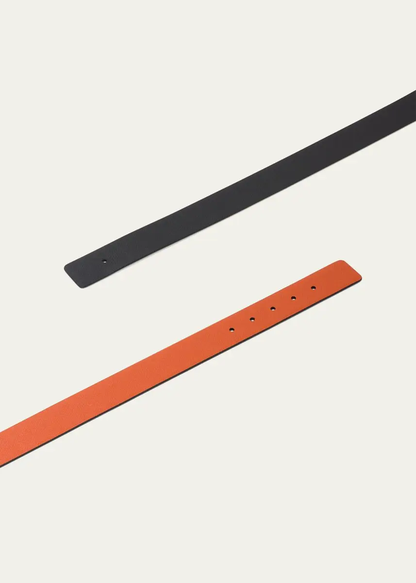 Prada Men's Reversible Saffiano Leather Belt Strap | Thumbnail 5