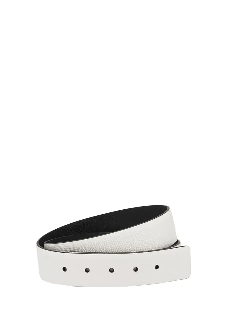 Prada Men's Reversible Saffiano Leather Belt Strap | Image 1 Prada Men's Reversible Saffiano Leather Belt Strap | Image 1