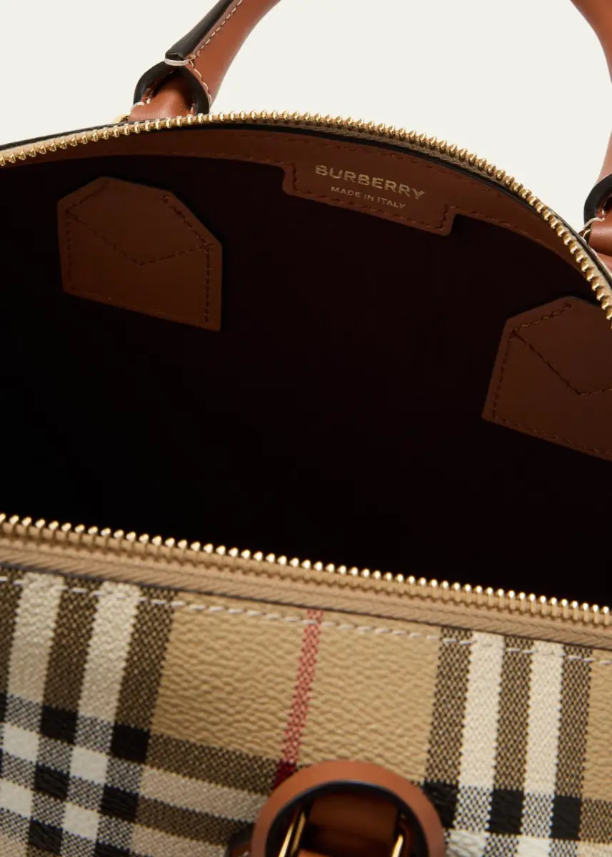 Burberry Check Large Bowling Top-Handle Bag | Thumbnail 4 Burberry Check Large Bowling Top-Handle Bag | Thumbnail 4