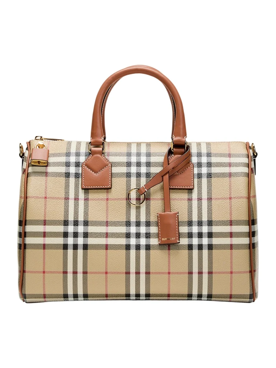 Check Large Bowling Top-Handle Bag Check Large Bowling Top-Handle Bag