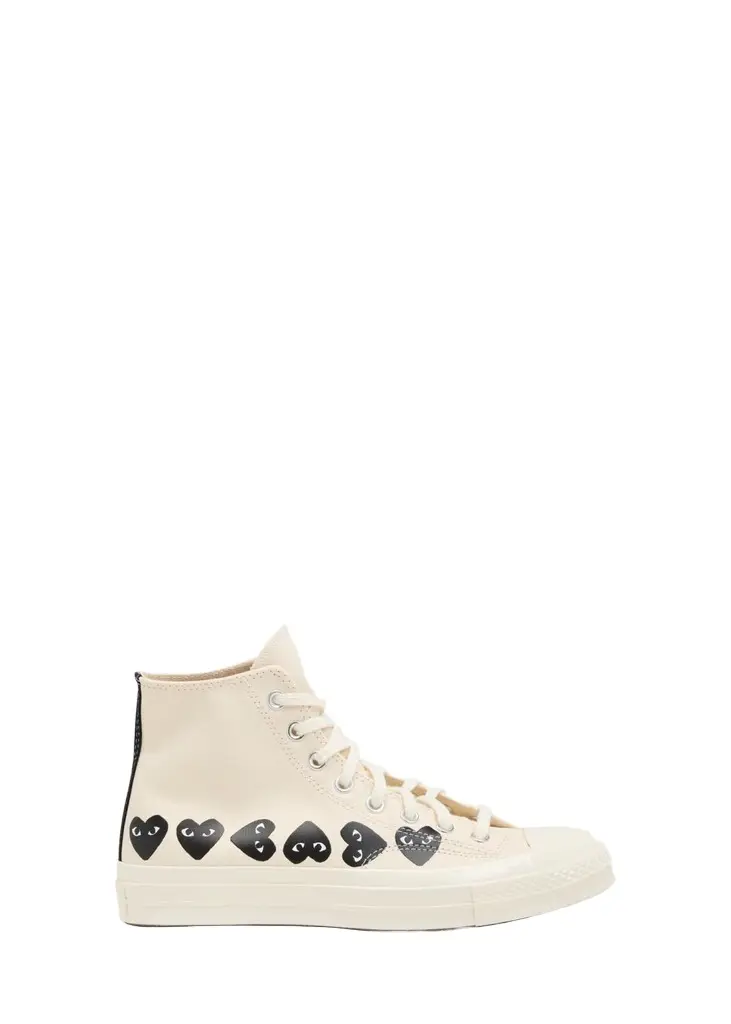 CDG Play x Converse Multi Heart High-Top Sneakers | Image 1 CDG Play x Converse Multi Heart High-Top Sneakers | Image 1