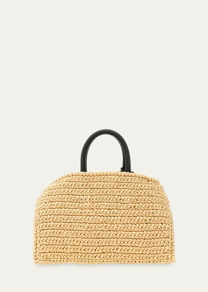 Ferragamo Hug Mini Crochet Raffia Top-Handle Bag | Thumbnail 3 Ferragamo Hug Mini Crochet Raffia Top-Handle Bag | Thumbnail 3