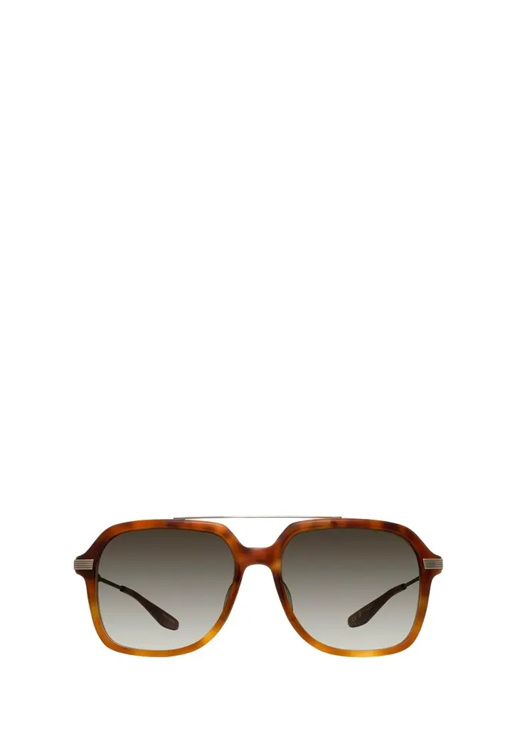 BARTON PERREIRA D. Ellis Havana Zyl & Titanium Aviator Sunglasses