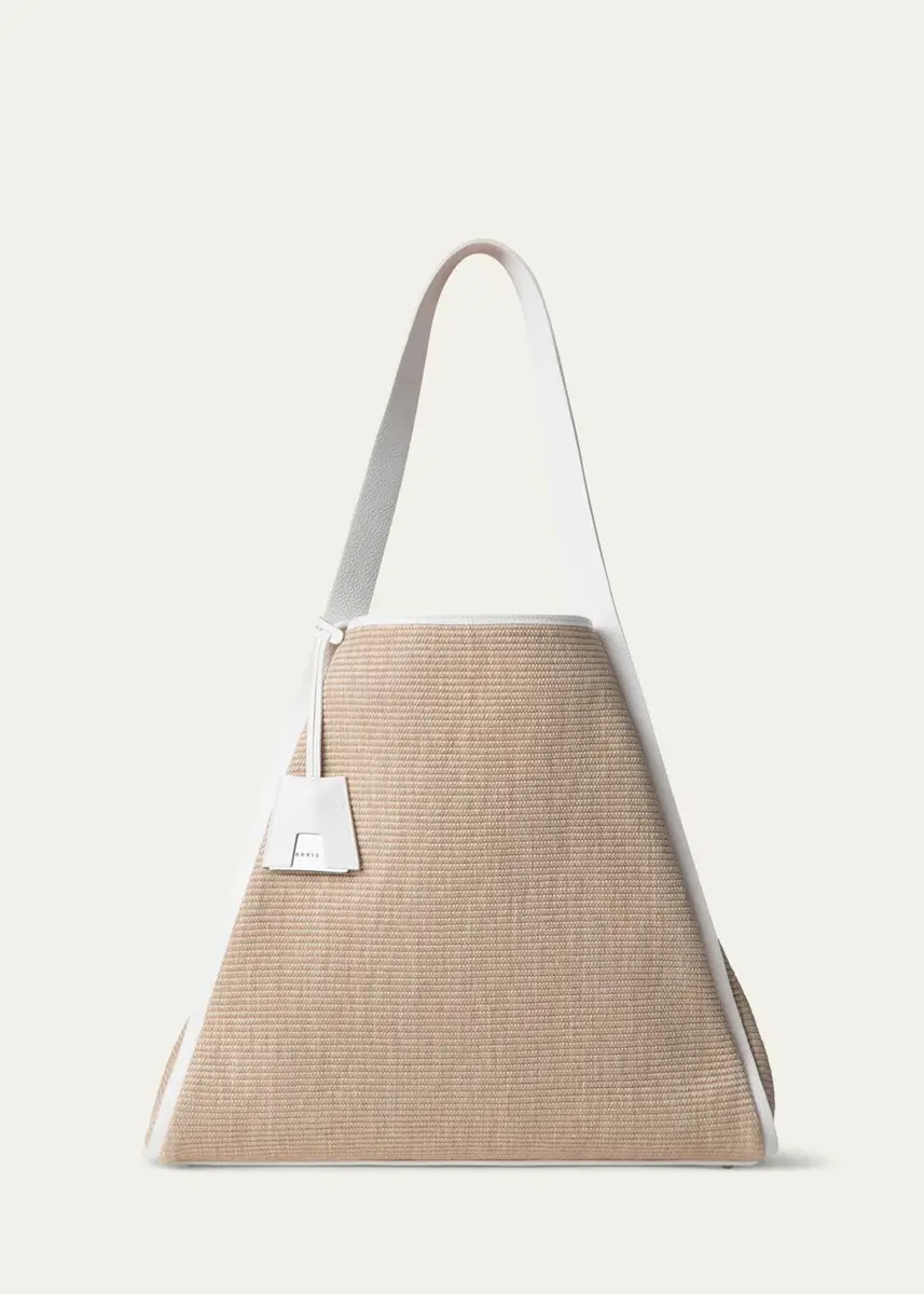 Akris Alex Raffia & Leather Tote Bag | Thumbnail 2 Akris Alex Raffia & Leather Tote Bag | Thumbnail 2