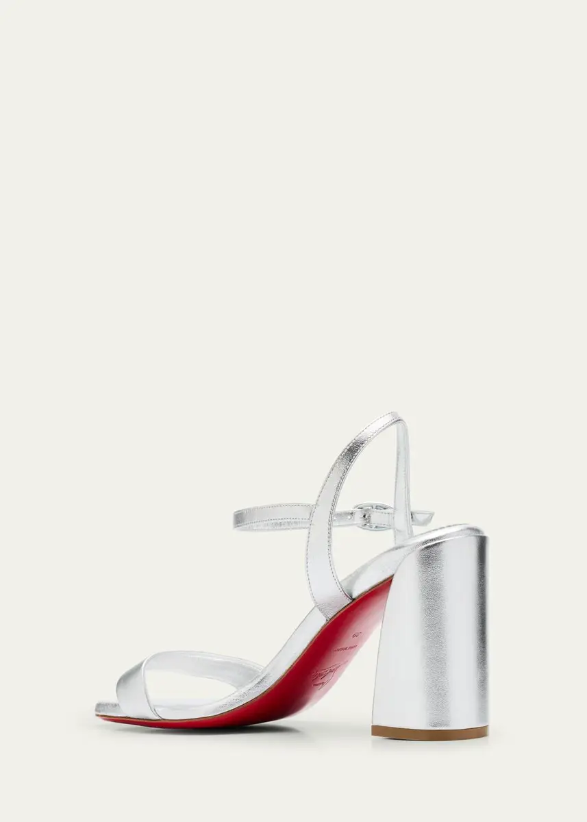 Christian Louboutin 85mm Miss Jane Metallic Ankle-Strap Sandals | Thumbnail 4