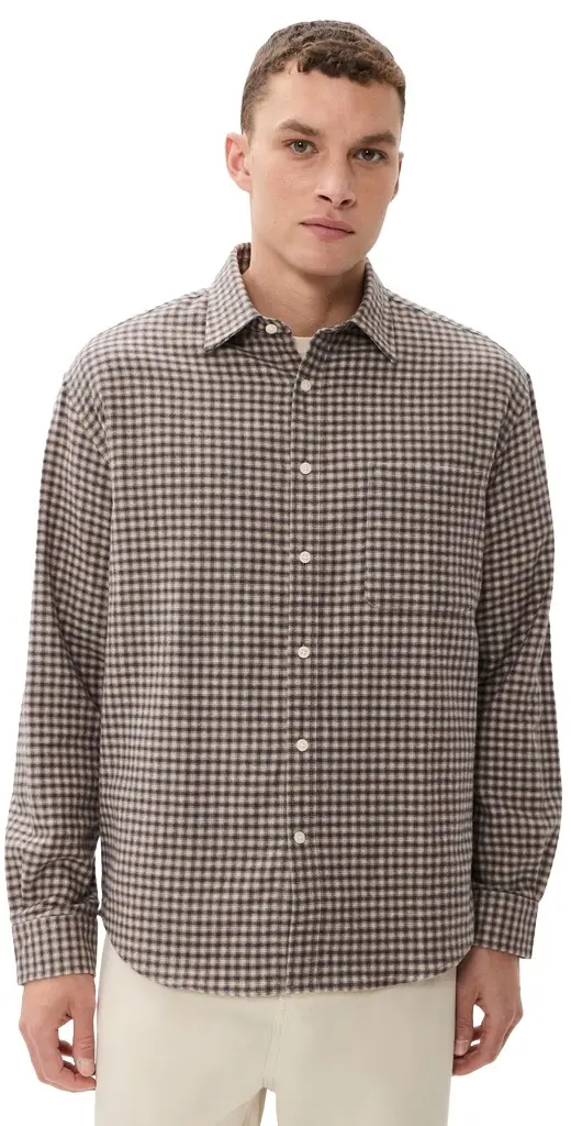 NN07 Deon Check Button Down Shirt | Image 1 NN07 Deon Check Button Down Shirt | Image 1