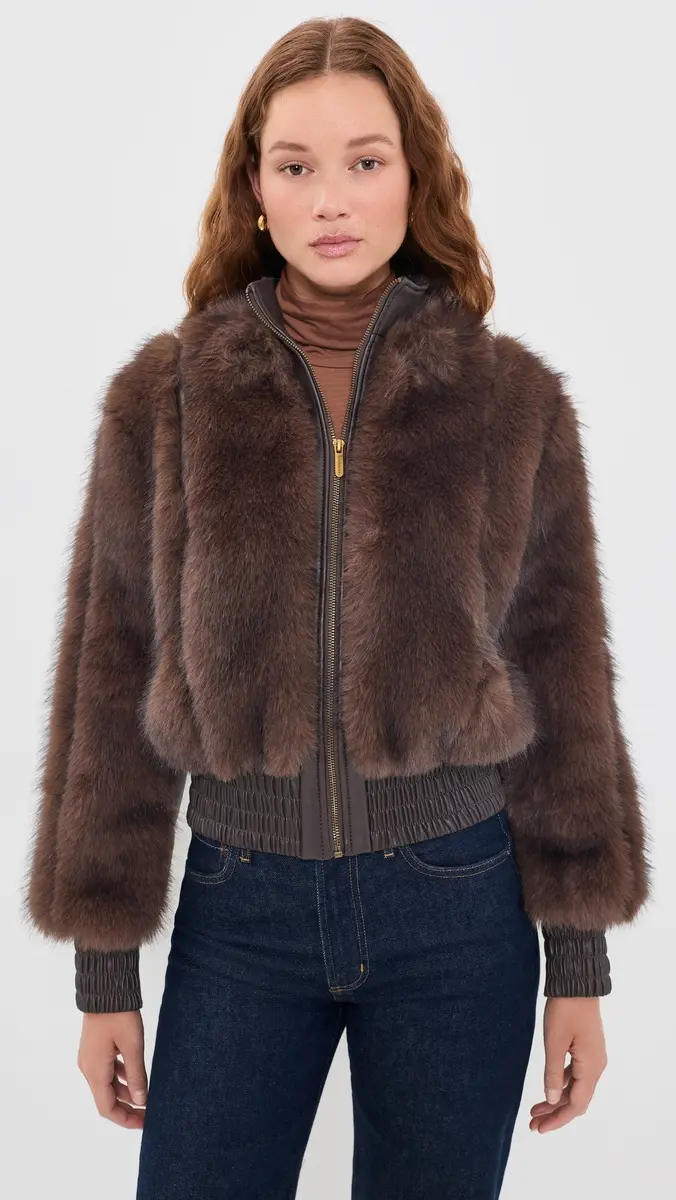 Zimmermann Valiant Faux Fur Bomber Jacket | Thumbnail 2