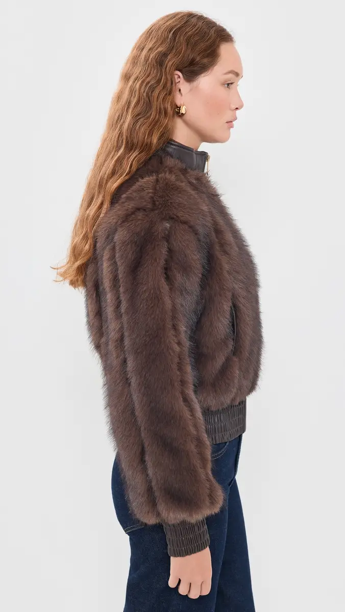 Zimmermann Valiant Faux Fur Bomber Jacket | Thumbnail 4
