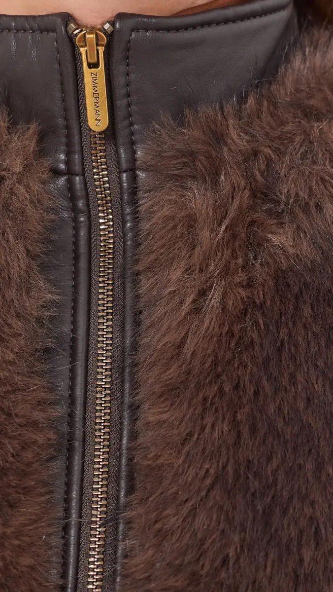 Zimmermann Valiant Faux Fur Bomber Jacket | Thumbnail 6